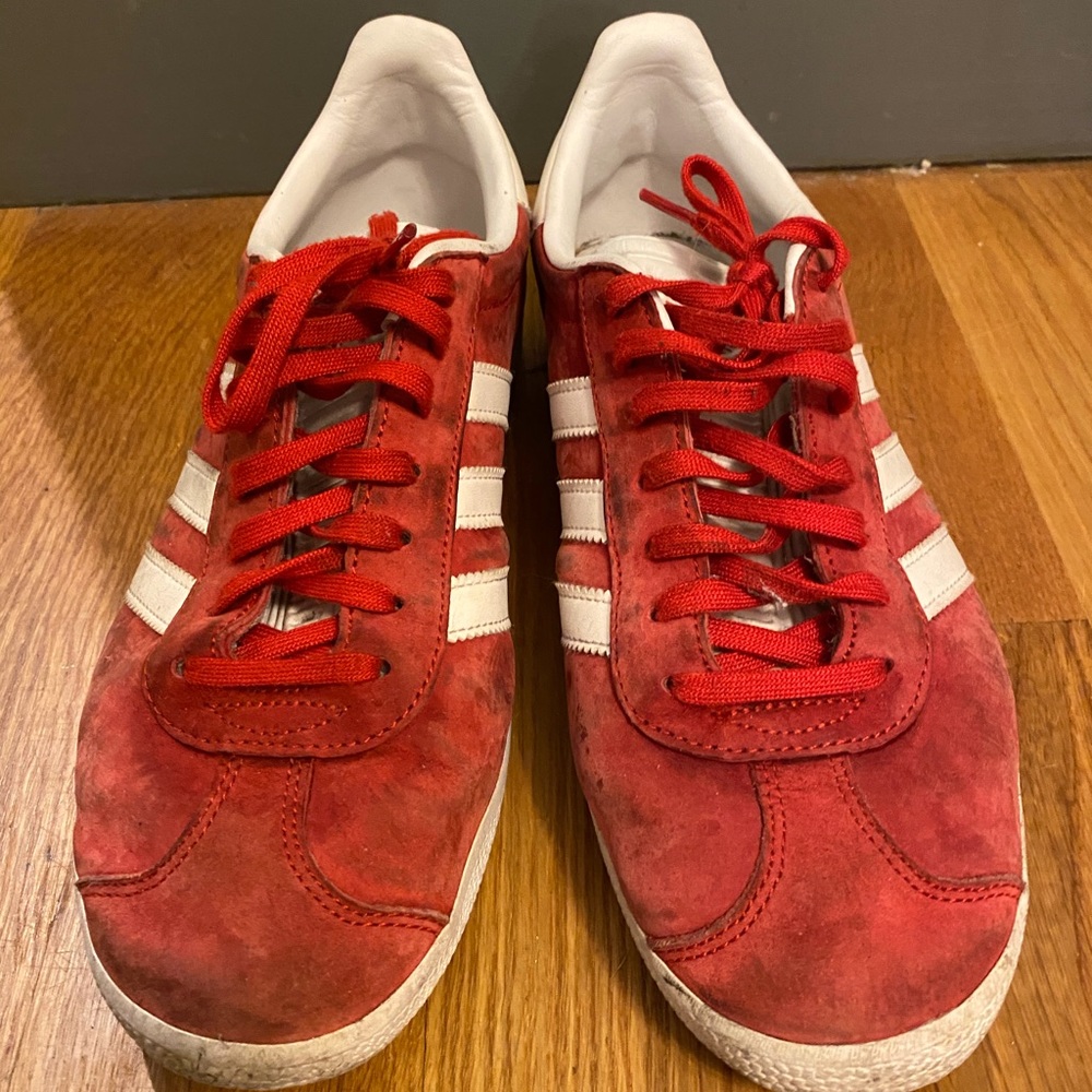 Red Adidas Gazelle Sneakers - Picture 5 of 5